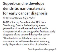 bioworld medtech article Superbranche delphine felder-flesch sylvie Begin-Colin IPCMS CNRS strasbourg iron stearatenanomatériaux architecturés nanoparticules magnétiques dendrimères dendritiques diagnostic précoce thérapie ciblée oncologie cancer startup nanotechnologie nanomédecine biotechnologie innovation injection intraveineuse imagerie médicale